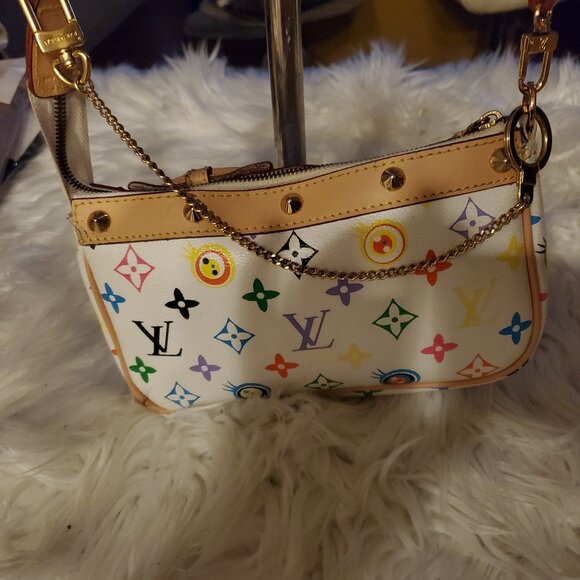 Louis Vuitton Multi-Color Monogram Pochette (20+ years Old).WITHOUT CHAIN M92192 - Picture 1 of 6